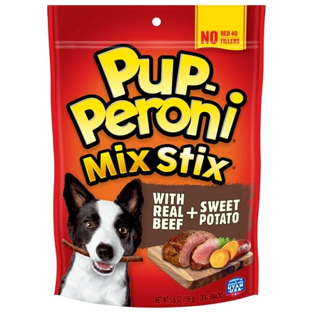 Pup-Peroni Mix Stix With Real Beef and Sweet Potato Dog Treats  5.6oz Bag(pack of 8