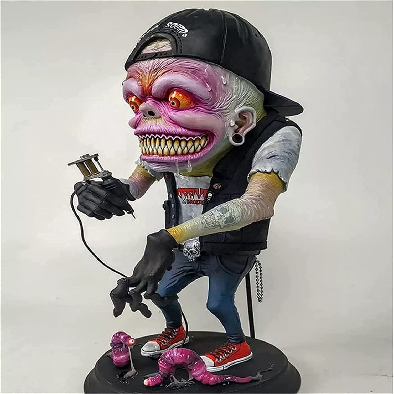 Angry Big Mouth Monster Statue,Angry Monster Freak-Spooky