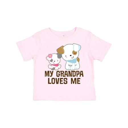 

Inktastic My Grandpa Loves Me Girls Gift Toddler Toddler Girl T-Shirt