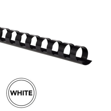 GBC CombBind Binding Spines, 1/2", White, 100 Pack