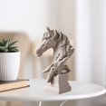 thumbnail image 3 of Estatua arte artesanía decoración moderna acabado escultura de buena colección de adornos de estatuilla de escritor Macarena Escultura de cabeza de caballo, 3 of 8