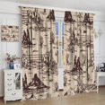 thumbnail image 4 of Vintage Western Cowboy Curtains Country Style Wild Desert Western Cowboy Riding and Cactus Pattern Printed Curtains Bedroom Living Room Blackout Curtains 55x63 Inch, 4 of 6
