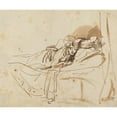 thumbnail image 2 of Rembrandt van Rijn 23x20 Gold Ornate Framed and Double Matted Museum Art Print Titled - Saskia Lying in Bed (C. 1638), 2 of 4