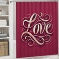 thumbnail image 6 of Love  Bathroom Decor Set , multi size Colorful Luxurious Graphic Print Polyester Fabric Fashion Bathroom Decor Sets with Hooks   Washable shower curtain  Bathroom Shower Curtain Set  with Hooks, 6 of 7