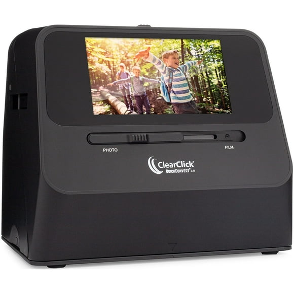 ClearClick QuickConvert 2.0 Escáner de fotos, diapositivas y negativas - Escanear fotos de 4 x 6 y 35 mm, 110, 126 películas, no requiere computadora, 22 megapíxeles