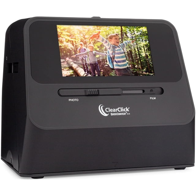 ClearClick QuickConvert 2.0 Escáner de fotos, diapositivas y negativas - Escanear fotos de 4 x 6 y 35 mm, 110, 126 películas, no requiere computadora, 22 megapíxeles
