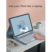 Timoom iPad 10th Generation 2022 10.9 Keyboard Case Cute Round Key Color Keyboard Wireless Detachable BT Keyboard Cover