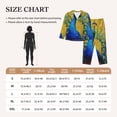 thumbnail image 4 of Lsque Peacocks Pattern Long Sleeve Pajama Set for Women - Soft 2-Piece Sleepwear and Loungewear Set with Pockets, Comfy Nightwear-Medium, 4 of 7