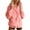 Pink, variant on Womens Oversized Sweatshirts Half Button Stand Collar Long Sleeve Solid Pullover Shirts