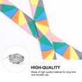 thumbnail image 2 of Miangastore 1 Pair Universal Elastic Sneakers Laces Colorful Geometry Pattern Shoelaces, 2 of 8