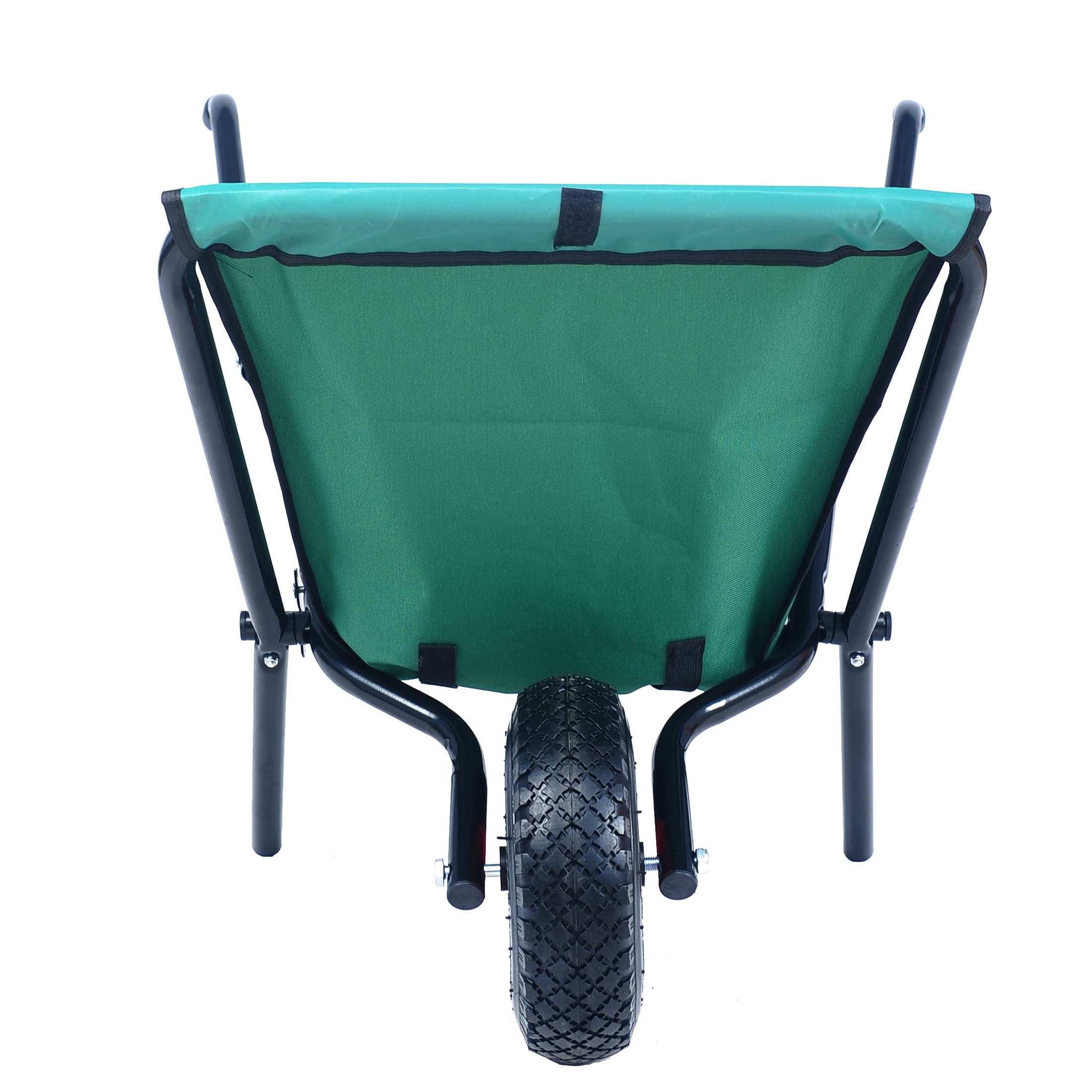 Collapsible Folding Wheelbarrow 176LBS Capacity 10 Inch Pneumatic Tire Lightweight Oxford Cloth Heavy Duty Garden Yard Lawn Cart for Grass Leaf Soil Rocks Gardening Supplies