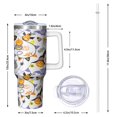 thumbnail image 2 of Spooky Halloween 40oz Tumbler - Pumpkin Pattern w/Handle, Huge Insulated Cup, Last Minute Gift! Keeps Drinks Cold 26Hrs, 2 of 4