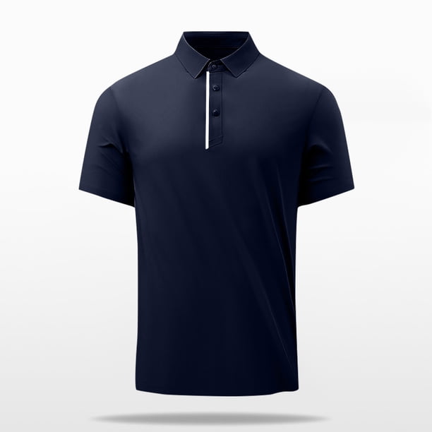 pstuiky Camisas de vestir de manga corta para hombre, Camisa/camiseta informal de verano para hombre con solapa y botones lisos para uso diario y al aire libre camisas casuales para hombre m