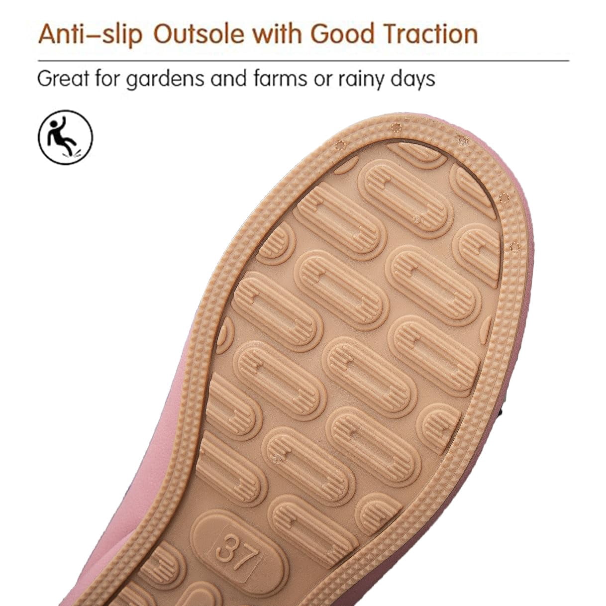 AUXDIQ Rain Shoes Women Men Mid-calf Boots Waterproof Rain Boots Outdoor Garden Shoes