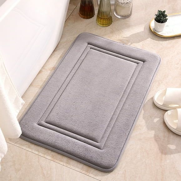 SuoKom Light Luxury Bathroom Memory Foam Absorbent Floor Mat Bathroom Toilet Doorway Quick Dry Foot Mat Entry Door Mat Non-Slip Mat