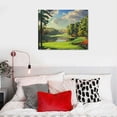 thumbnail image 5 of Orinice Trees Pond American Scene Fine Art Aesthetic Poster & Print Wall Painting for Classroom Kitchen Office Farmhouse Bathroom Room Decor Pictures Wall Art Painting Canvas Prints Wall Art Canvas, 5 of 6