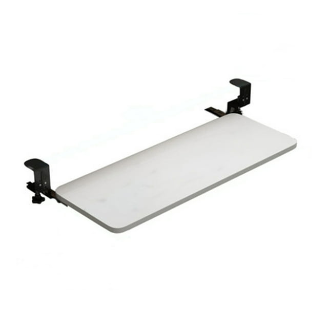Clamp On Keyboard Tray Under Desk Pull Out Platform Height Adjustable Keyboard Drawer 20.5 x 9.8 Inch Ergonomic Slide-Out Computer Keyboard Stand Holder Sliding Desk Extender for Office Home