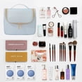 thumbnail image 4 of Bolsa de maquillaje, bolsa de viaje para cosméticos, bolsa de mano portátil para cosméticos para mujer, bolsa de artículos de tocador grande, organizador, 4 of 5