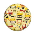 thumbnail image 2 of Balery Funny Construction Vehiclestire Cover Waterproof Dust-Proof, Universal Spare Wheel Tire Cover For Trailer, Rv, Suv Truck And Vehicle Camper Accessories-14 Inch, 2 of 9