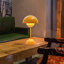 Modern Flowerpot Cordless Table Lamp, Flower Bud Lamp Modern Flowerpot Cordless Mushroom Touch Table Lamp, Rechargeable Battery Operated Mushroom Light,Portable Bedside LED Desk Lamp