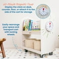 thumbnail image 4 of ECR4Kids Mobile Book Cart with Countdown Timer and Storage, Children's Furniture, White Wash, 4 of 9