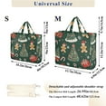 thumbnail image 2 of FORMRS Womens Corduroy Tote Bag Crossbody Shoulder Handbag with Pocket, Yellow Christmas Gingerbread, 2 of 7