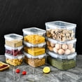 thumbnail image 4 of YAOMOBB Freezer Storage Box Drain Basket Design Food Storage Bins Set 850ml+1750ml+3300ml Storage Box Container Trio, 4 of 6