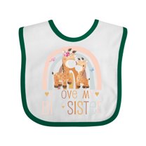 Inktastic Little Sister I Love My Big Sister Boys or Girls Baby Bib