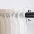 thumbnail image 5 of Khaki White Ombre Valance Curtains for Kitchen/Living Room/Bathroom/Bedroom Window, Rod Pocket Small Topper Half Short Window Curtains Sheer Scarf, Modern Abstract Art Farmhouse Gradient 54"x18", 5 of 8