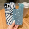 thumbnail image 5 of for iPhone 14 Pro Max Case Glitter, Cute 3D Planting Water Ripple Design, Bling Sparkle Phone Case for Women Girls, Soft Silicone Protective Back Cover for iPhone 14 Pro Max, Light Blue, 5 of 12