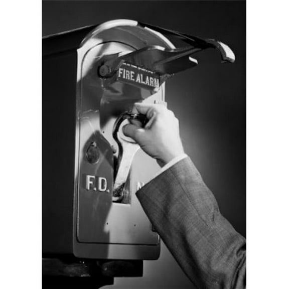 Posterazzi SAL255422512 Fire Alarm Being Activated Poster Print - 18 x 24 in.