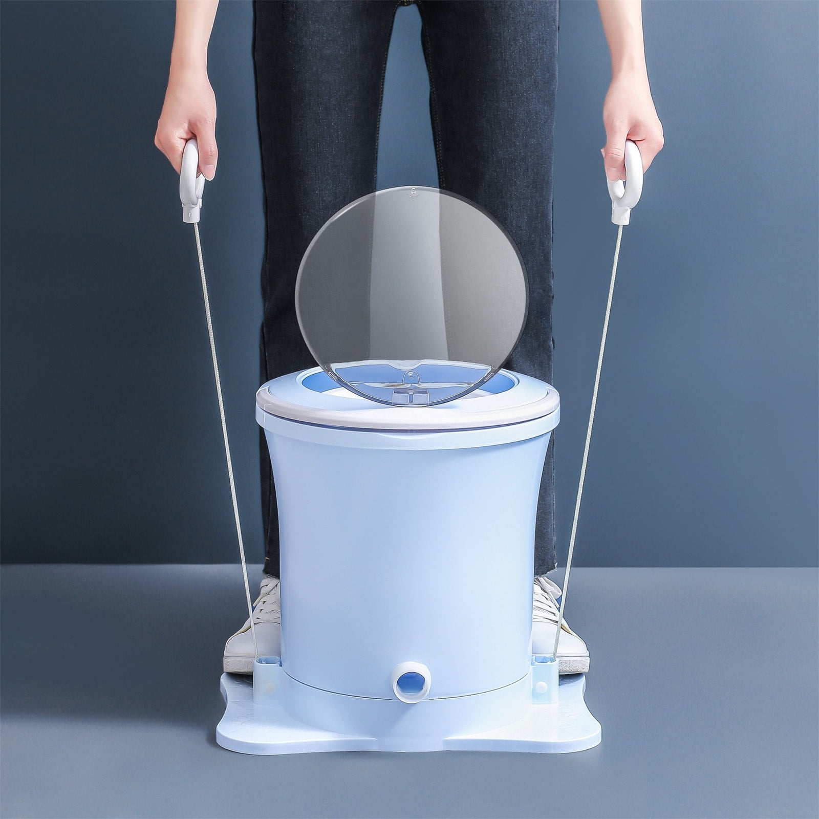 Hand Crank Clothes Wringer, Manual Portable Clothes Dryer and Dehydrator, Efficient Water Removal, Large Capacity, Stainless Steel and ABS Construction, Household Laundry Tool, Eco-Friendly