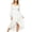 *White, variant on VBVC Women's Off Shoulder Smocked Maxi Dress, Ladies' Boho Long Bell Sleeve Tiered Dresses, Elegant Renaissance High Low Ruffle Dress For Women,Beige,S-2XL