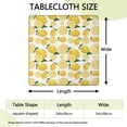 thumbnail image 2 of Yellow Lemon Fruit Slices White Pattern Square Fitted Tablecloth with Elastic Edge,Square Table Cover,Washable Elastic Table Cover for Home Kitchen Party Decor 34"x34", 2 of 6