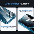 thumbnail image 5 of JETech 3 in 1 Case for iPhone 12 Pro Max 6.7-Inch, with 2-Pack Screen Protector and 2-Pack Camera Lens Protector, Full Coverage Tempered Glass Film, Shockproof Bumper Phone Cover (Navy), 5 of 7