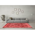 thumbnail image 3 of Ahgly Company Indoor Square Abstract Red Modern Area Rugs, 3' Square, 3 of 4