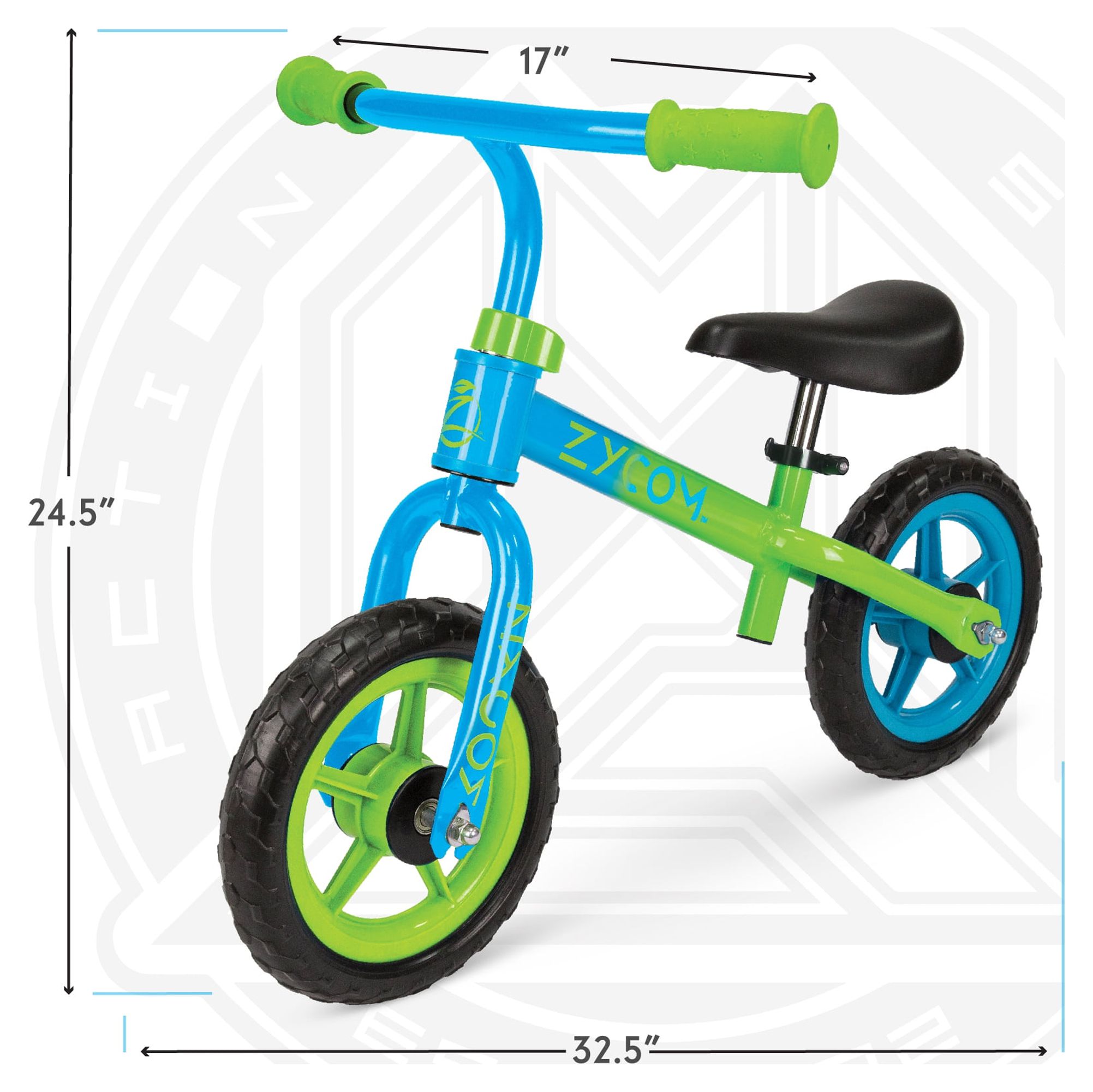 Zycom 10-inch Toddlers Balance Bike Adjustable Helmet Airless Wheels Lightweight Training Bike Blue - image 7 of 12