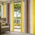 thumbnail image 3 of Yellow Brown Outdoor Curtains for Patio Waterproof,Windproof Privacy Curtains with Weighted Bottom,Farmhouse Wood Grain Vintage Striped Outside Drapes for Picnic Garage Yard Cabana 54"x84" 1 Panel, 3 of 8