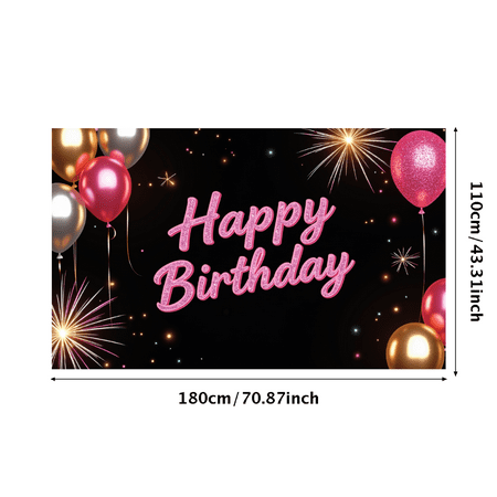 LUUFILx Panda Birthday Backdrop Banner for Kids Party Supplies Happy Birthday Decorations with Balloons and Flowers Party Decor Background Props