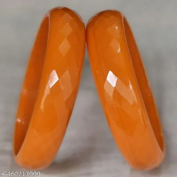 Crystal Orange Color 2 PCS Crystal Handmade Bangle bracelet For Girls And women