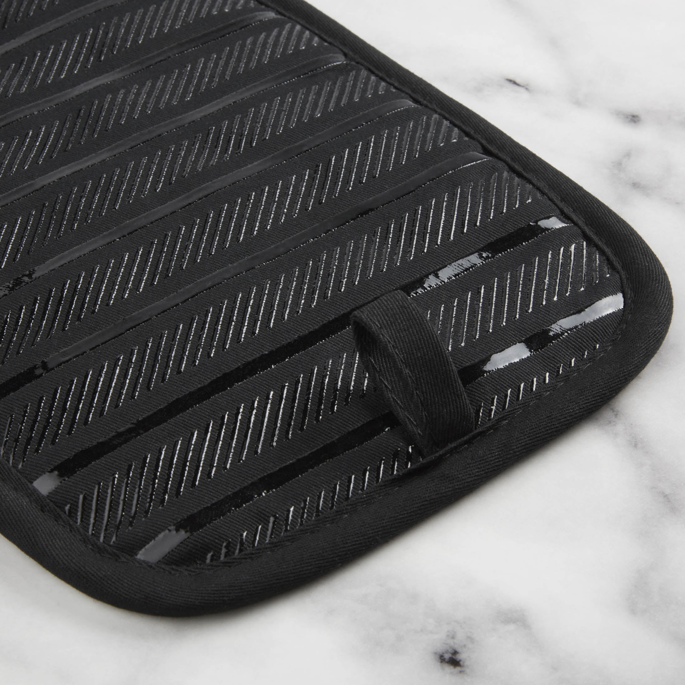 KITCHENAID Albany Pot Holder 2-Pack Set, Matte Black, 7"x10"