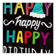 thumbnail image 3 of Bolsa de Regalo Paper Craft Grande Happy Birthday Gis Negro, 3 of 4