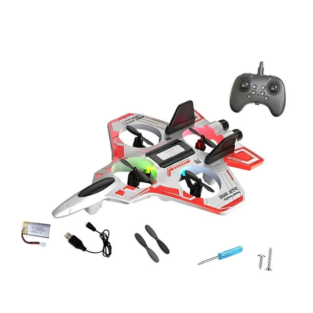 Avión de control remoto de espuma, avión RC, portátil, fácil de controlar con luz Blanco 1 batería 300