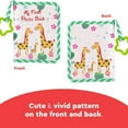 thumbnail image 3 of Baby Soft Cloth Album,Baby‘s My First Photo Book for Family Memery with Safe Mirror Green Giraffe (Green), 3 of 8