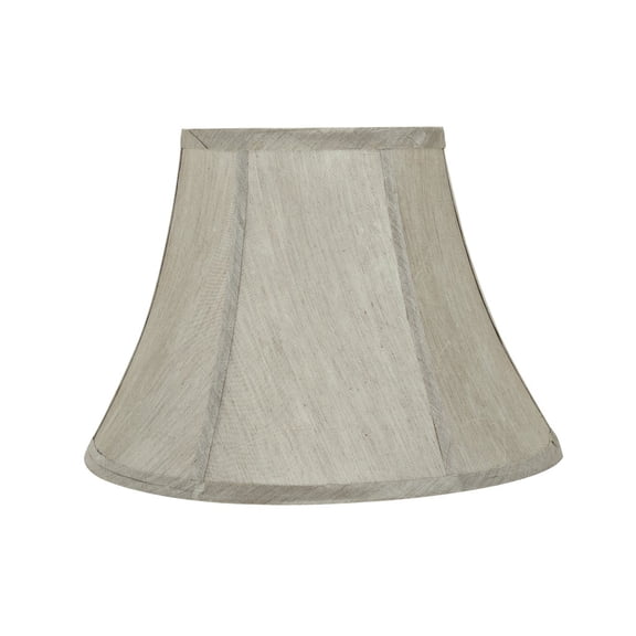 Aspen Creative 70218-21 One-Light Plug-In Swag Pendant Light Conversion Kit with Transitional Bell Fabric Lamp Shade, Silver-Grey, 13" width