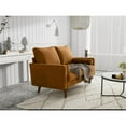 thumbnail image 5 of Pemberly Row 58" Upholstered Modern Velvet Loveseat in Ginger Brown, 5 of 5