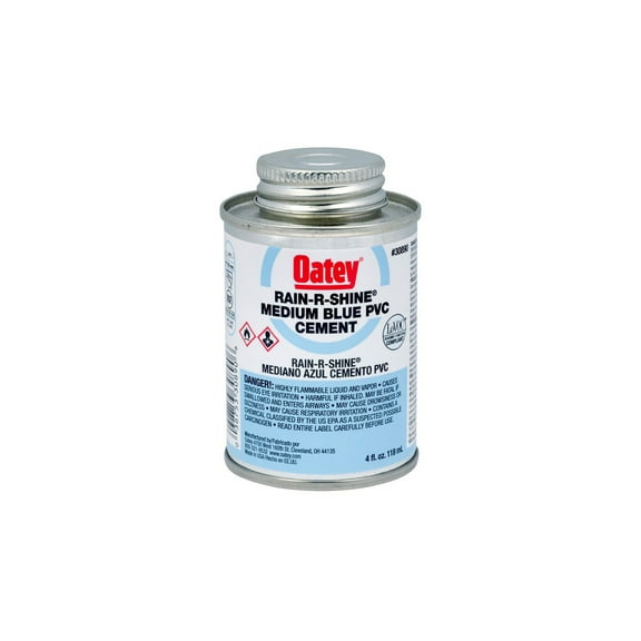 Oatey 30890 Solvent Cement, 4 oz Can, Liquid, Blue