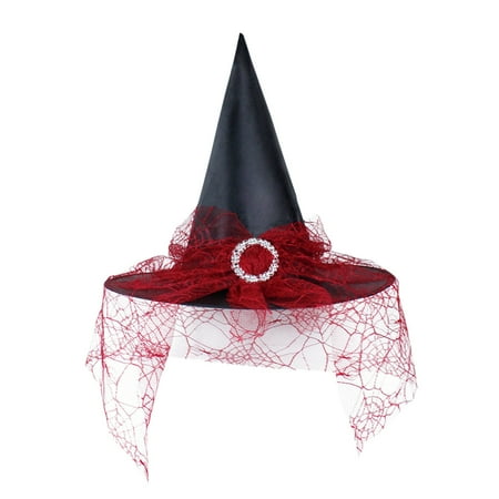 

LIhncine Witch Hat for Women Girls Witch Decoration for Party Carnivals Masquerade Accessory
