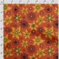thumbnail image 3 of Soimoi Bird & Flowers Print, Poly Taffeta Fabric, Decor Sewing Fabric by The Yard 56 Inch Wide, Decorative Fabric for Outdoor Upholstery, Umbrellas and Home Accents, Yellow & Orange, 3 of 5