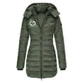 thumbnail image 1 of Veste pour Femmes, Décontractée à Manches Longues à Capuche Mi-Longue Mode Petit Imprimé, Vestes pour Femmes, 1 of 4